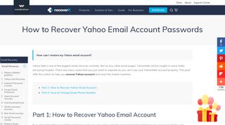 How to Recover Yahoo Email Account - Recoverit - Wondershare