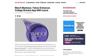 brandchannel: March Madness: Yahoo Enhances College Bracket ...