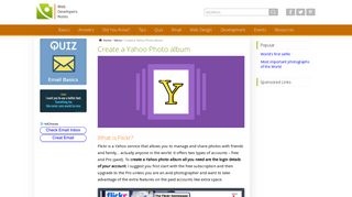 Create a Yahoo photo album with Flickr - WebDevelopersNotes