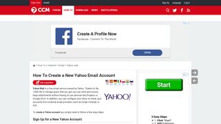 How To Create a New Yahoo Email Account - Ccm.net