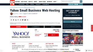 Yahoo Small Business Web Hosting Review & Rating | PCMag.com