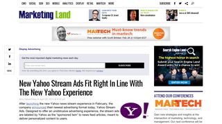 New Yahoo Stream Ads Fit Right In Line With The New Yahoo ...