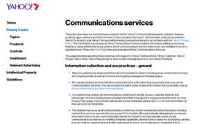 Communications services | Oath Policies