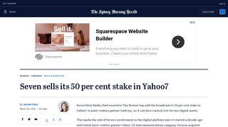 Seven sells its 50 per cent stake in Yahoo7 - Sydney Morning Herald