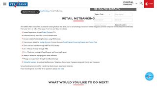 Retail Banking: Retail NetBanking Services with YES BANK