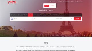 IRCTC Online Ticket Booking - Enter IRCTC Login & Make ... - Yatra