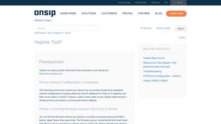 Yealink T22P – OnSIP Support