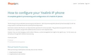 How to configure your Yealink IP phone - Phonism