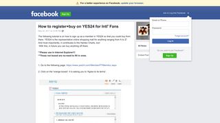 How to register+buy on YES24 for Intl' Fans | Facebook