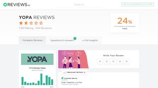 YOPA Reviews - Read 143 Genuine Customer Reviews | www.yopa ...