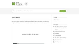 User Guide for Your Company Portal