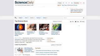 ScienceDaily: Your source for the latest research news