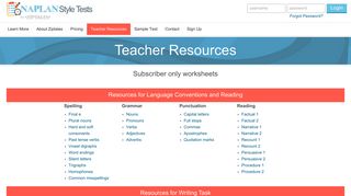 Teacher Resources | NAPLAN Style Tests - By Ziptales