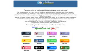 
                            1. #1 Chat Avenue - Free chat rooms for everyone