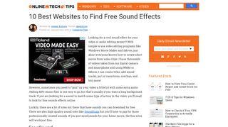 
                            8. 10 Best Websites to Find Free Sound Effects - Online Tech Tips - Freesound Org Portal