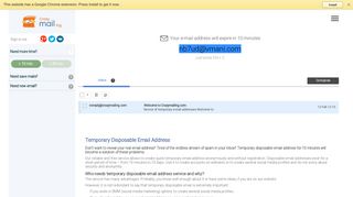 
10 minute mail: Temporary Disposable Email  
