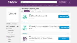 
                            3. 10% Off ColourPop Coupons, Promo Codes January 2020 - Colourpop Sign Up Discount