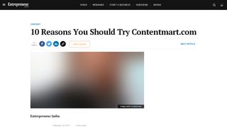 
                            7. 10 Reasons You Should Try Contentmart.com - Entrepreneur - Contentmart Com Portal