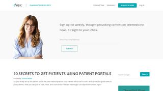 
                            3. 10 Secrets to Get Patients Using Patient Portals - The eVisit Blog - Patient Portal Push