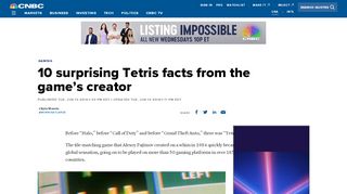 
10 surprising Tetris facts from the game's creator - CNBC.com  
