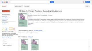 
                            7. 100 Ideas for Primary Teachers: Supporting EAL Learners - Eal Centre Portal