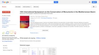 
                            7. 10th International Symposium on the Conservation of ... - Estudy Teiath Portal