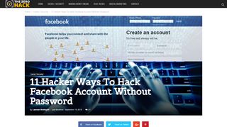 
                            5. 11 Hacker Ways To Hack Facebook Account Without Password - Facebook Login Hack Code