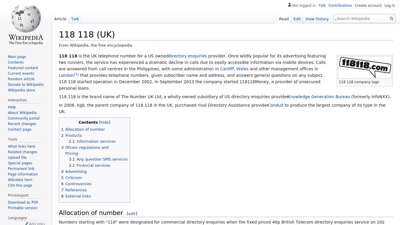 
                            10. 118 118 (UK) - Wikipedia