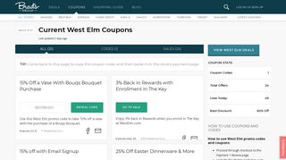 
                            6. 14 West Elm Coupons and Promo Codes You Can Use in ... - West Elm Sign Up