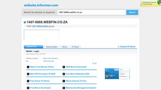 
                            8. 1407-8888.webfin.co.za at WI. Webfin - Login - Website Informer - Webfin Login