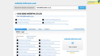 
                            7. 1439-8888.webfin.co.za at WI. Webfin - Login - Website Informer - Webfin Login