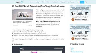 
19 Best FAKE Email Generators (Free Temp Email Address)  
