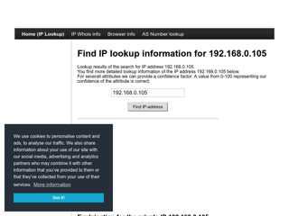 
                            2. 192.168.0.105 - Find IP Address - Lookup and locate an ip ...