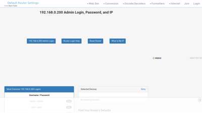 192.168.0.200 Admin Login, Password, and IP