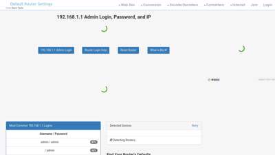 192.168.1.1 Admin Login, Password, and IP
