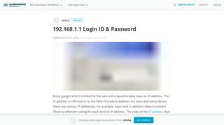 
                            6. 192.168.1.1 Login ID & Password | Codementor - 199.168 Ll Login
