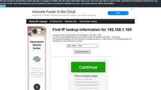 
                            5. 192.168.1.109 - Find IP Address - Lookup and locate an ip ... - 192.168 1.109 Login