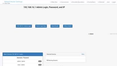 192.168.16.1 Admin Login, Password, and IP