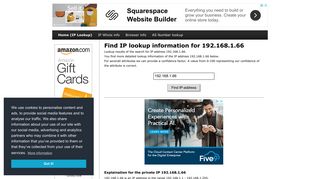 
                            1. 192.168.1.66 - Find IP Address - Lookup and locate an ip ... - 192.168 1.66 Login