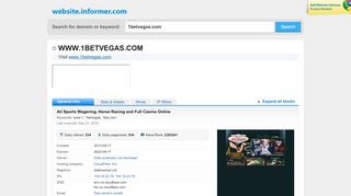 
                            6. 1betvegas.com at WI. All Sports Wagering, Horse Racing and ... - 1betvegas Login