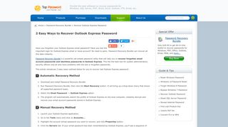 
2 Easy Ways to Recover Outlook Express Password  
