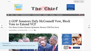 
                            9. 2 GOP Senators Defy McConnell Vow, Block Vote to Extend VCF - Vcf Portal