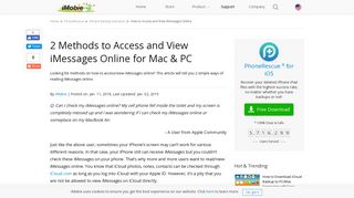 
                            8. 2 Methods to Access and View iMessages Online for Mac ... - Imessage Web Portal