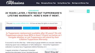 20 Years Later, Will Tupperware Warranty Get My Tupperware ... - Tupperware Warranty Portal