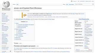 
                            15. 2019–20 Cypriot First Division - Wikipedia - Stoiximan Cy Portal
