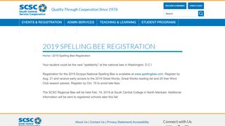 
2019 Spelling Bee Registration - SCSC  
