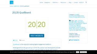 
20|20 QualBoard - Insight Platforms | Solutions for Research ...
