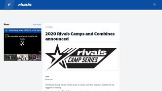 
                            1. 2020 Rivals Camps and Combines announced - Rivals.com - Rivals Camp Sign Up