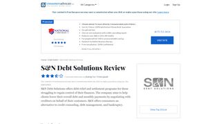 2020 S&N Debt Solutions Reviews: Debt Relief - S&n Debt Solutions Portal