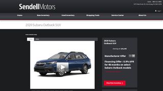 
                            8. 2020 Subaru Outback SUV Digital Showroom | Sendell Motors - Statesnet Portal